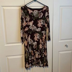 Loft flouncy midi dress